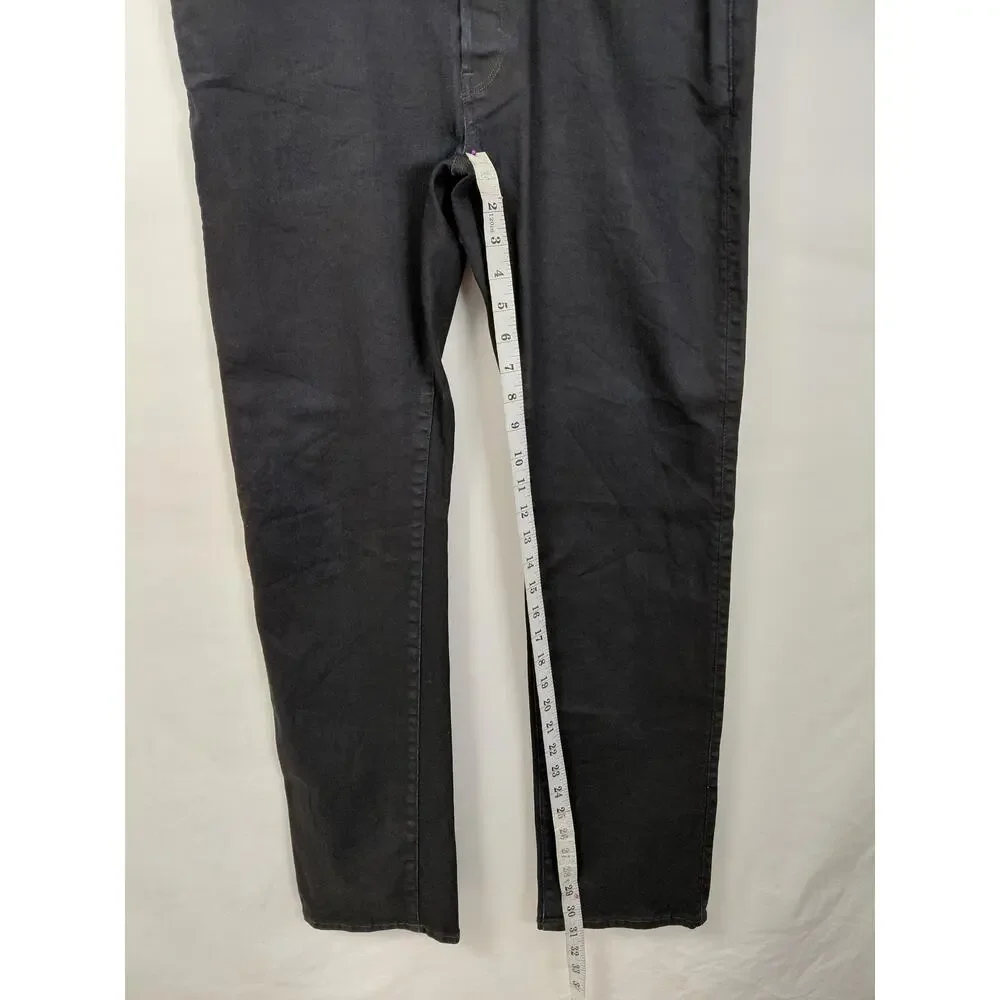 G-Star 3301 Straight Raw Coated Black Denim Jeans Men Size 36